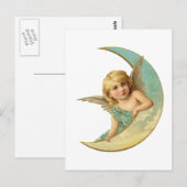 Angel Moon Postkarte (Vorne/Hinten)