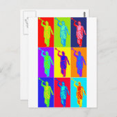 Angel Moroni Pop Art Postkarte (Vorne/Hinten)