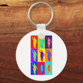 Angel Moroni Pop Art Schlüsselanhänger (Vorderseite)