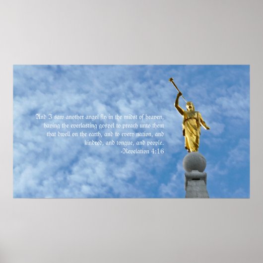 Angel Moroni zum Salzsee-Tempel Poster (Vorne)