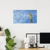 Angel Moroni zum Salzsee-Tempel Poster (Heimbüro)