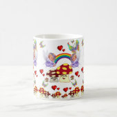 Angel Mushroom Butterfly Herzen Tasse (Mittel)