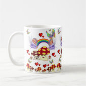 Angel Mushroom Butterfly Herzen Tasse (Links)