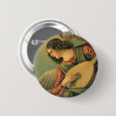 Angel Musician, Melozzo da Forli, Renaissance Art Button (Vorne & Hinten)
