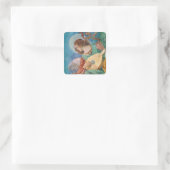 Angel Musician Quadratischer Aufkleber (Tasche)