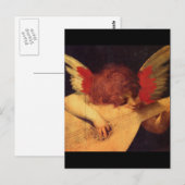 Angel Musician, Rosso Fiorentino Christlich Postkarte (Vorne/Hinten)