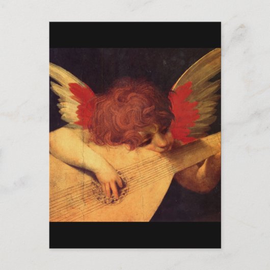 Angel Musician, Rosso Fiorentino Christlich Postkarte (Vorderseite)