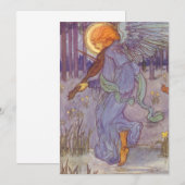 Angel Musician Violine spielen, Vintage Musik (Vorne/Hinten)