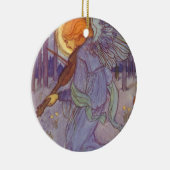 Angel Musician Violine spielen, Vintage Musik Keramikornament (Rechts)