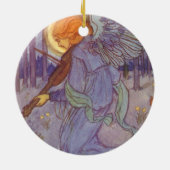 Angel Musician Violine spielen, Vintage Musik Keramikornament (Hinten)