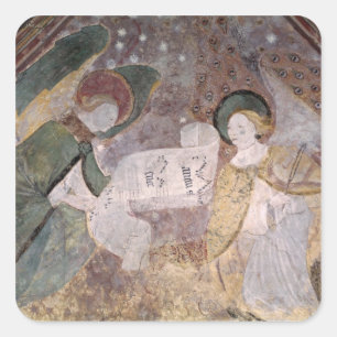 Angel Musicians Quadratischer Aufkleber