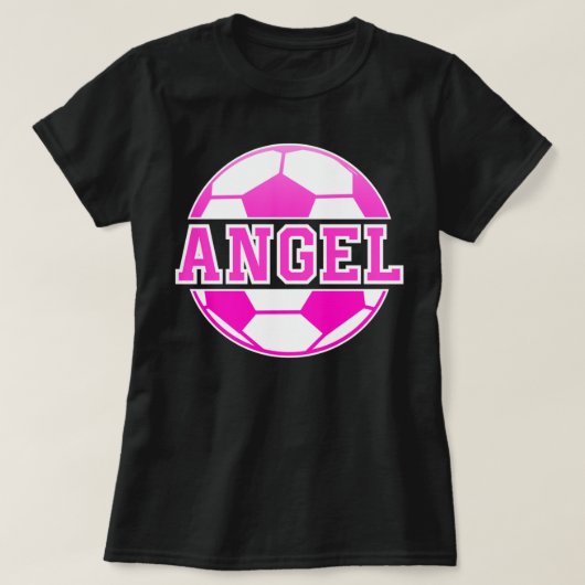 Angel Name Girls Soccer Play Football Sports Fan B T-Shirt (Design vorne)