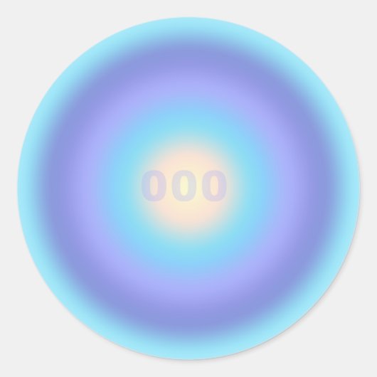 Angel Number 000 - New Opportunities & Fresh Start Runder Aufkleber (Vorderseite)