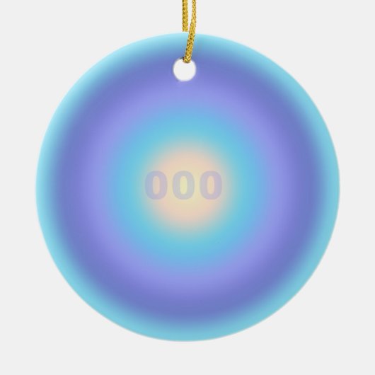 Angel Number 000 - Unendliches Wachstum und Neubeg Keramik Ornament (Vorne)