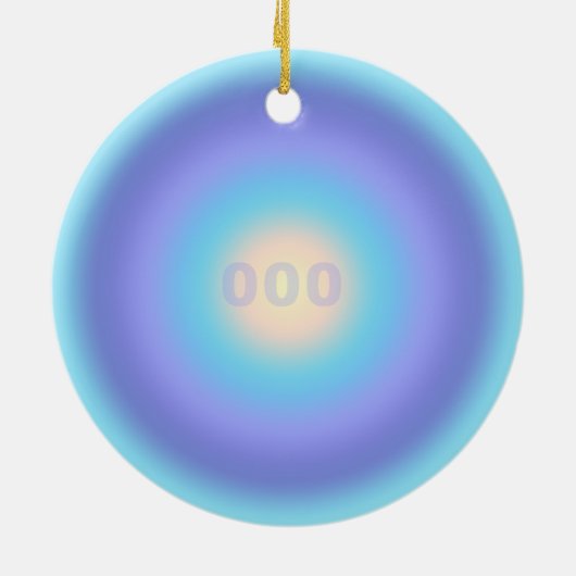 Angel Number 000 - Unendliches Wachstum und Neubeg Keramik Ornament (Hinten)