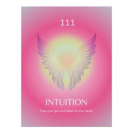 Angel Number 111 Aura Intuition Glossy Poster