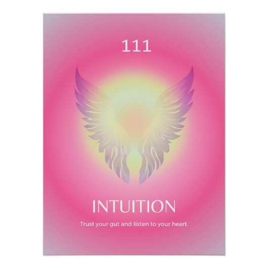 Angel Number 111 Aura Intuition Glossy Poster (Vorderseite)