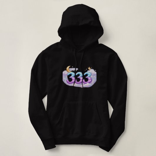 Angel Number 333 Spiritual Hoodie – Manifestation  (Design vorne)