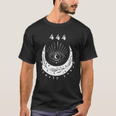 Angel Number 444 Divinely Loved The Eye Moon T-Shirt (Vorderseite)
