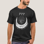 Angel Number 777 Spiritual Awakening The Eye Moon T-Shirt (Vorderseite)