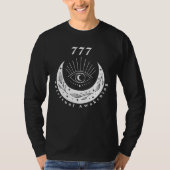 Angel Number 777 Spiritual Awakening The Eye Moon T-Shirt (Vorderseite)