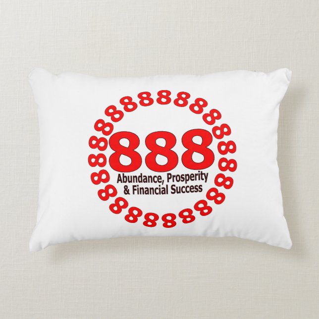 Angel Number 888 - Abundance & Harmony Dekokissen (Vorderseite)
