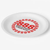 Angel Number 888 - Abundance & Luck Pappteller (Schrägansicht)