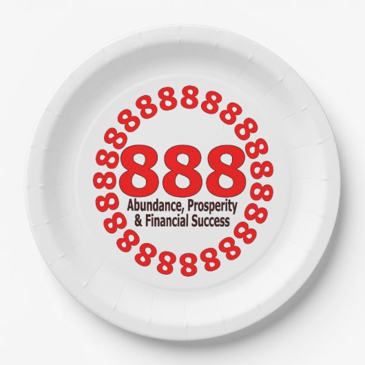 Angel Number 888 - Abundance & Luck Pappteller (Vorderseite)