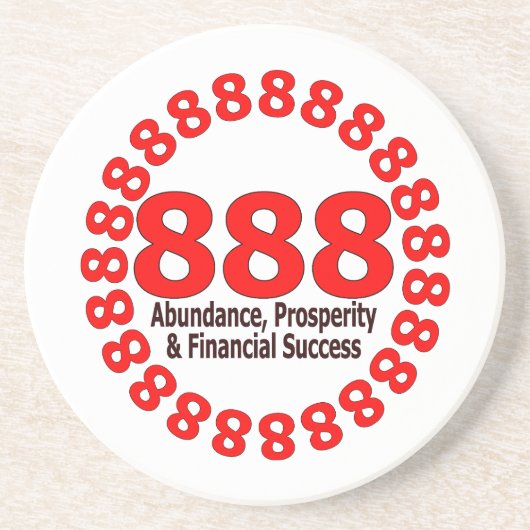 Angel Number 888 - Wohlstand und Überfluss Getränkeuntersetzer (Vorne)