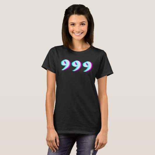 Angel Number 999 Aesthetic Minimal T-Shirt (Vorne ganz)