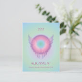 Angel Number Aura 222 Ausrichtung Postkarte (Stehend Vorderseite)