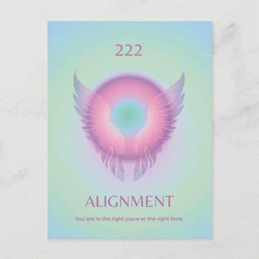 Angel Number Aura 222 Ausrichtung Postkarte (Vorderseite)