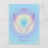 Angel Number Aura 666 Reflect Postkarte (Vorderseite)