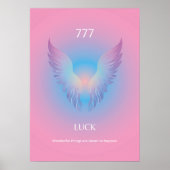 Angel Number Aura 777 Luck Poster (Vorne)