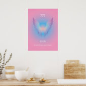 Angel Number Aura 777 Luck Poster (Küche)