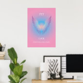 Angel Number Aura 777 Luck Poster (Heimbüro)