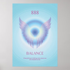 Angel Number Aura 888 Intuition Poster