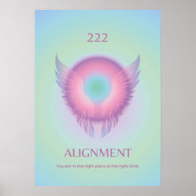 Angel Number Aura Poster 222 Ausrichtung