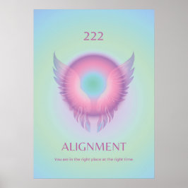 Angel Number Aura Poster 222 Ausrichtung