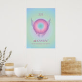 Angel Number Aura Poster 222 Ausrichtung (Küche)