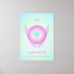 Angel Number Aura Poster 222 Ausrichtung Leinwanddruck