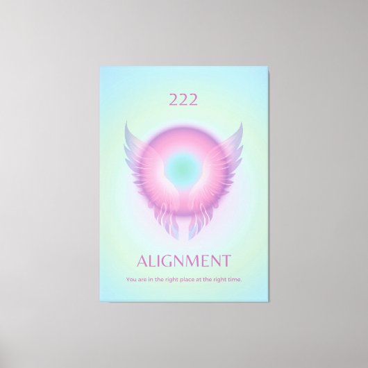 Angel Number Aura Poster 222 Ausrichtung Leinwanddruck (Vorderseite)