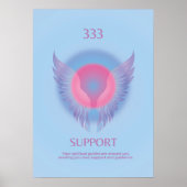 Angel Number Aura Poster 333 Unterstützung (Vorne)