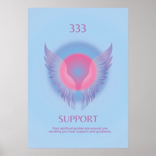 Angel Number Aura Poster 333 Unterstützung (Vorne)
