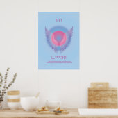 Angel Number Aura Poster 333 Unterstützung (Küche)
