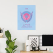 Angel Number Aura Poster 333 Unterstützung (Heimbüro)