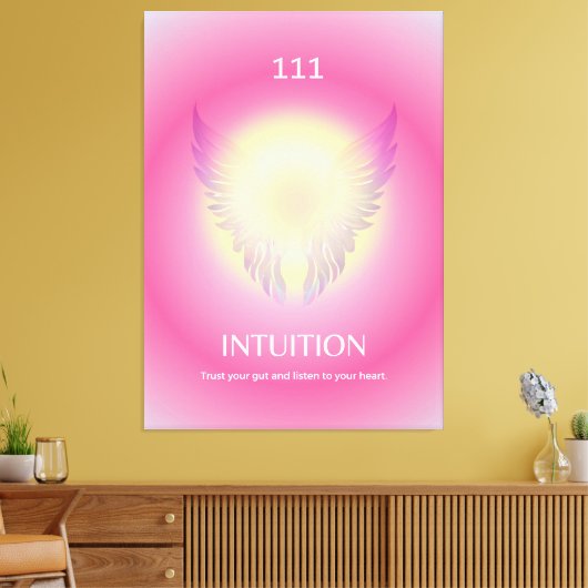 Angel Number Aura Print 111 Intuition Leinwanddruck (Insitu (Wohnzimmer))