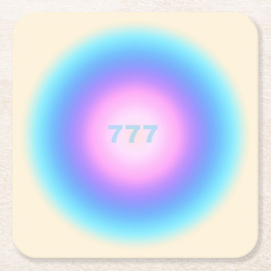 Angel Numbers 777 - Gutes Glück Rechteckiger Pappuntersetzer (Vorderseite)