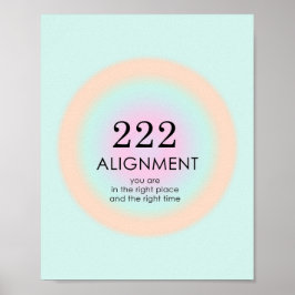 Angel Numerologie 222 Ausrichtung Poster