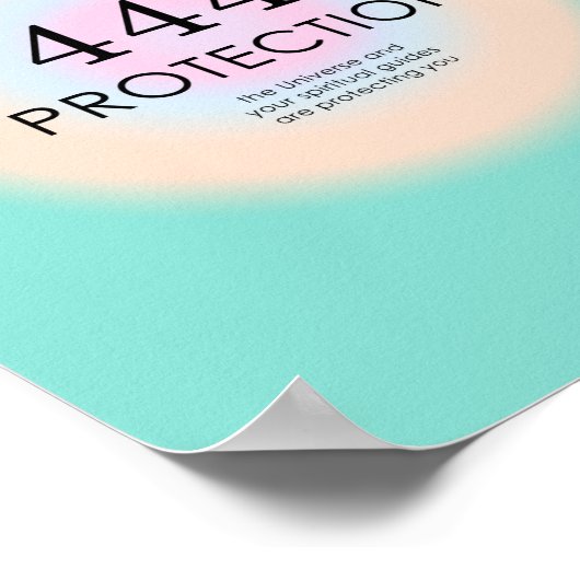 Angel Numerologie 444 Schutz Poster (Ecke)